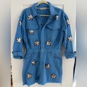 #BuddyLove Denim Mini with Star Patches